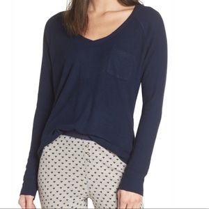 Make + Model BLACK Raglan Ribbed Pocket Tee